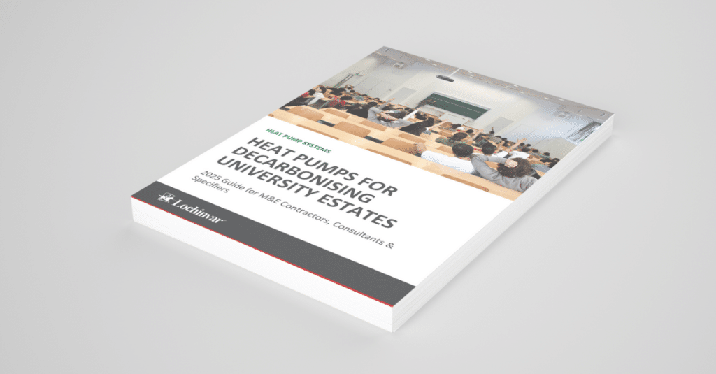 Lochinvar guide front cover to Heat Pumps for Decarbonising University Estates