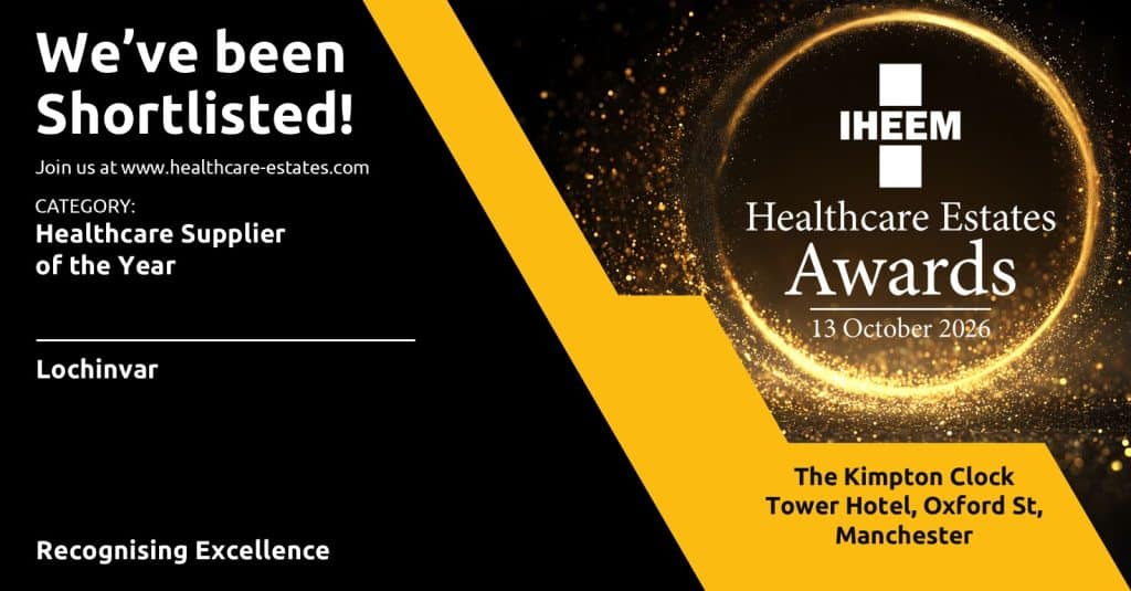 Lochinvar Shortlisted for Healthcare Supplier of the Year at the 2026 Healthcare Estates Awards 1 IHEEM Healthcare Estates Awards Lochinvar Shortlist Banner